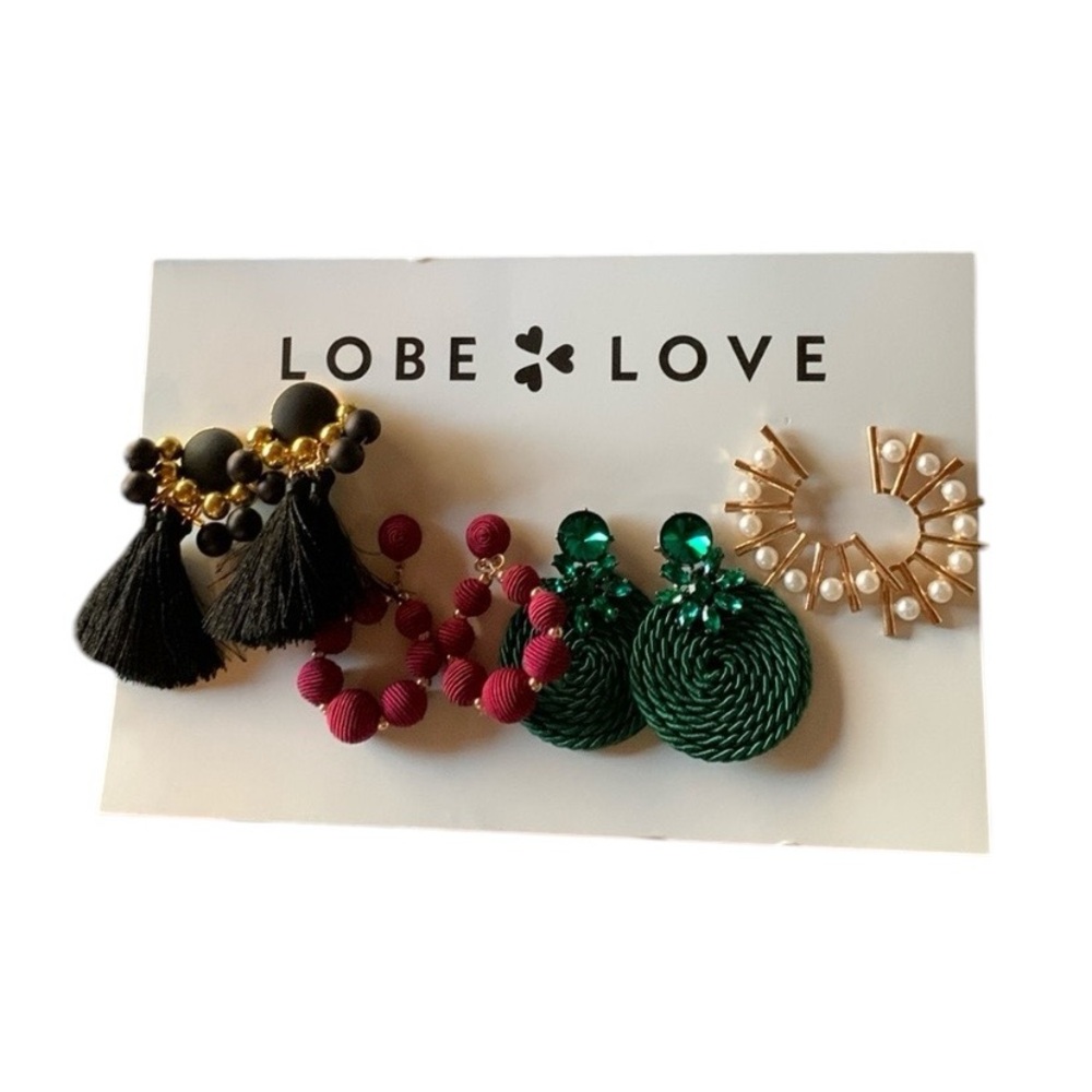 NWT 4 set of Lobe Love Earrings perfect gift for holidays